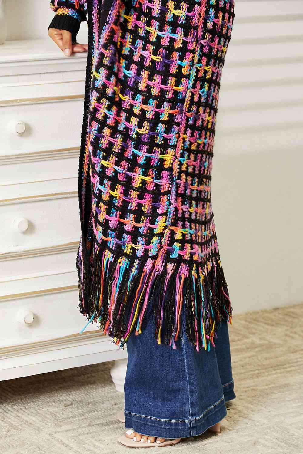 Technicolored Dream Fringe Cardigan