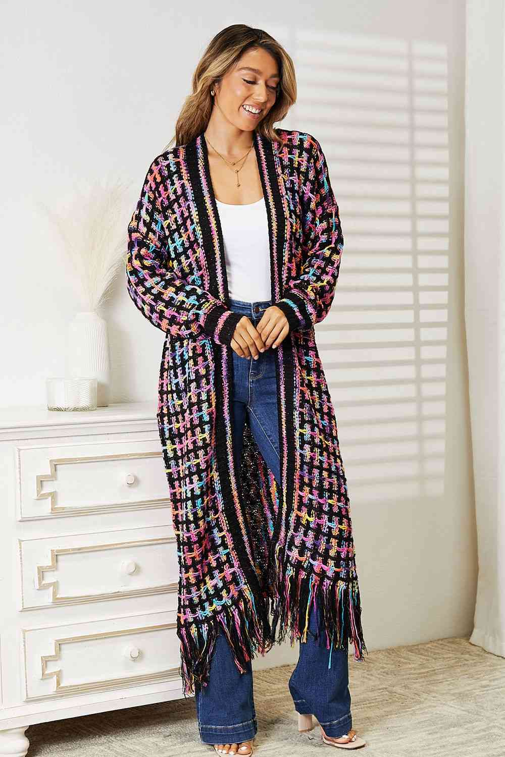 Technicolored Dream Fringe Cardigan