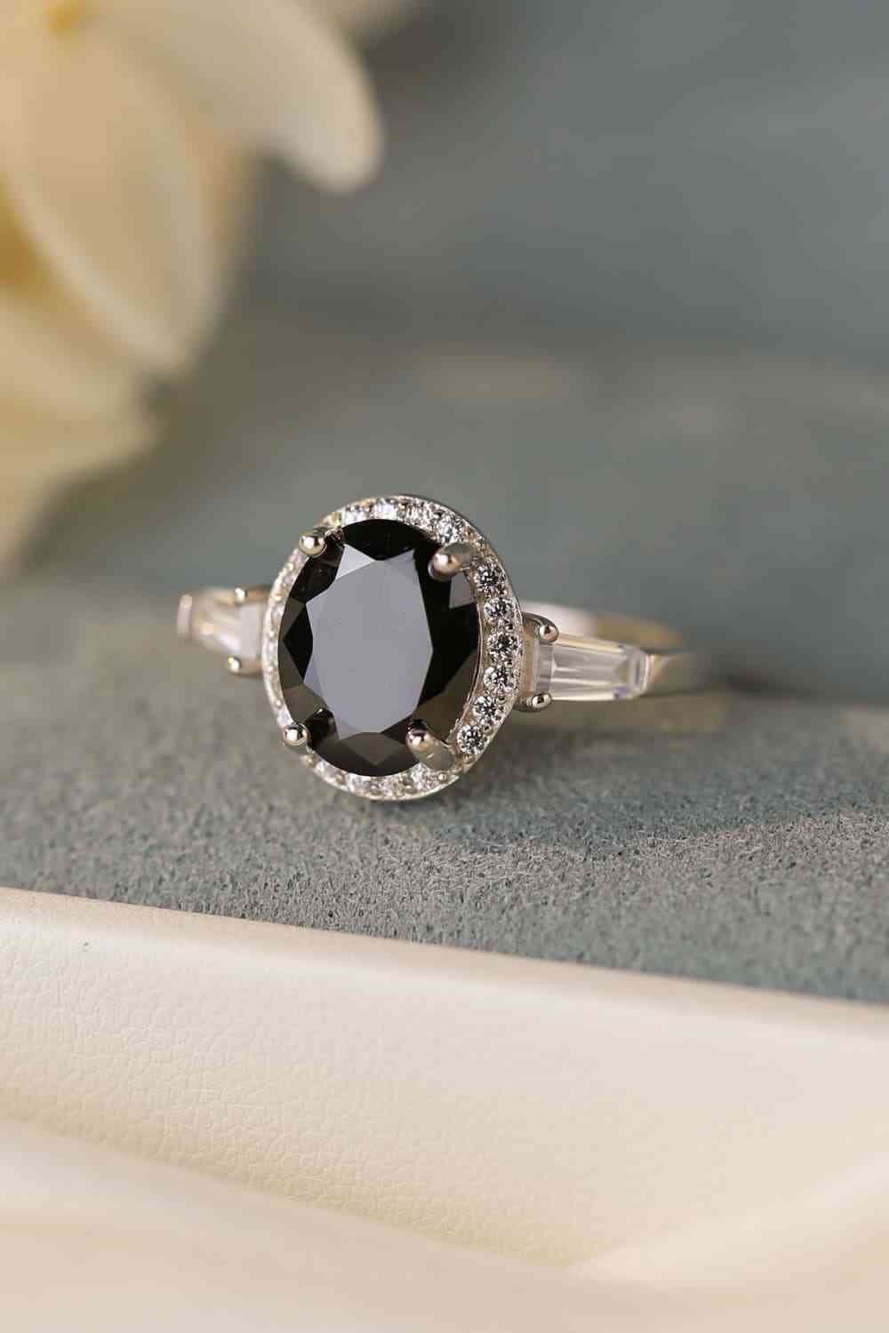 Agate Halo Ring