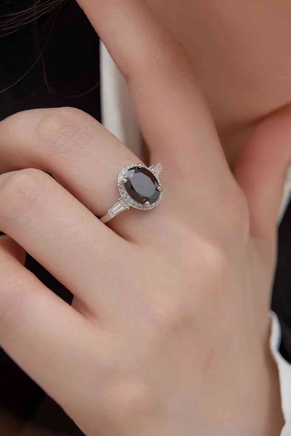 Agate Halo Ring