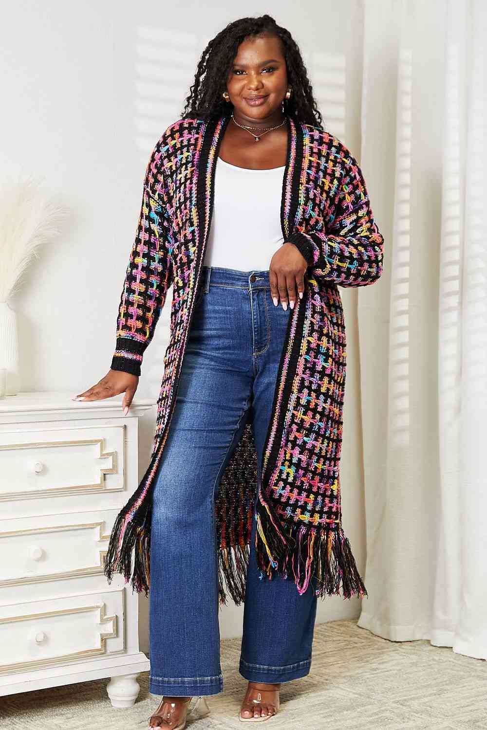 Technicolored Dream Fringe Cardigan